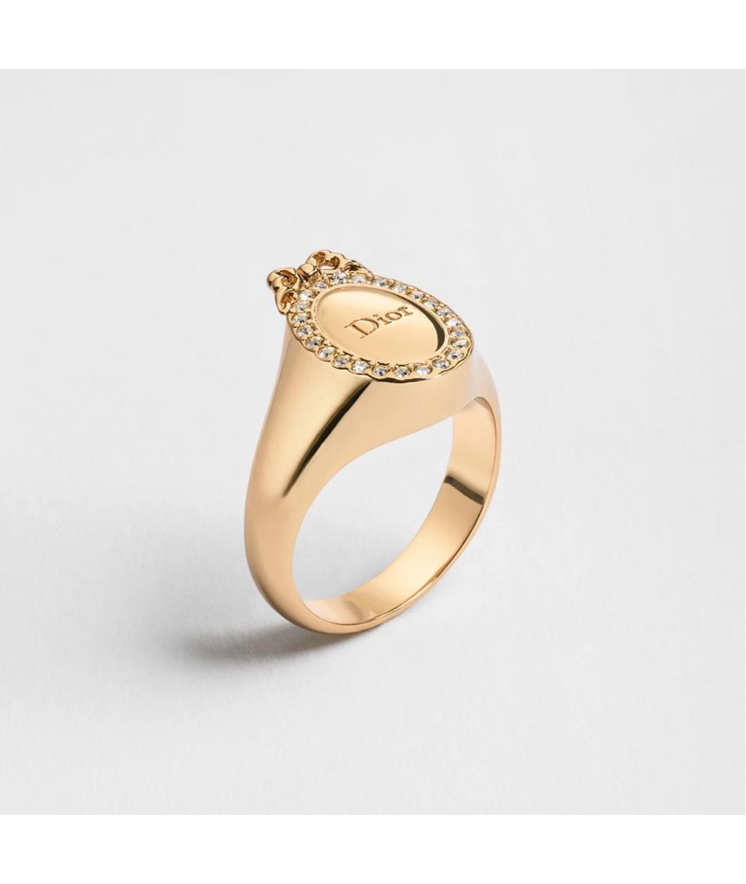 CHRISTIAN DIOR Золотое металлическое кольцо, фото 6