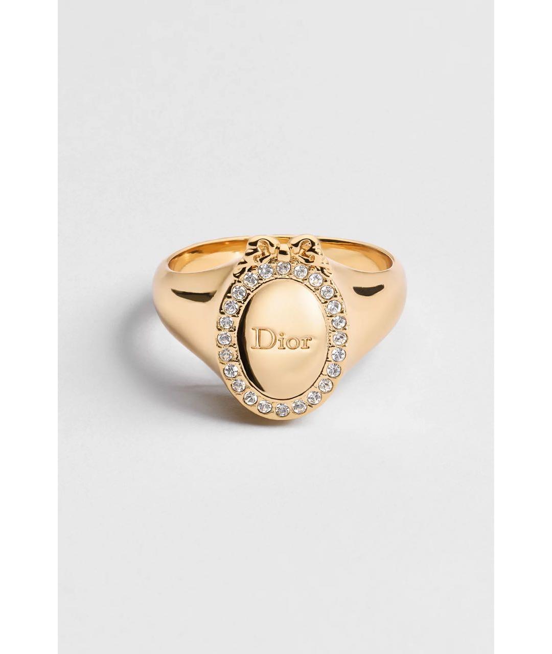 CHRISTIAN DIOR Золотое металлическое кольцо, фото 4