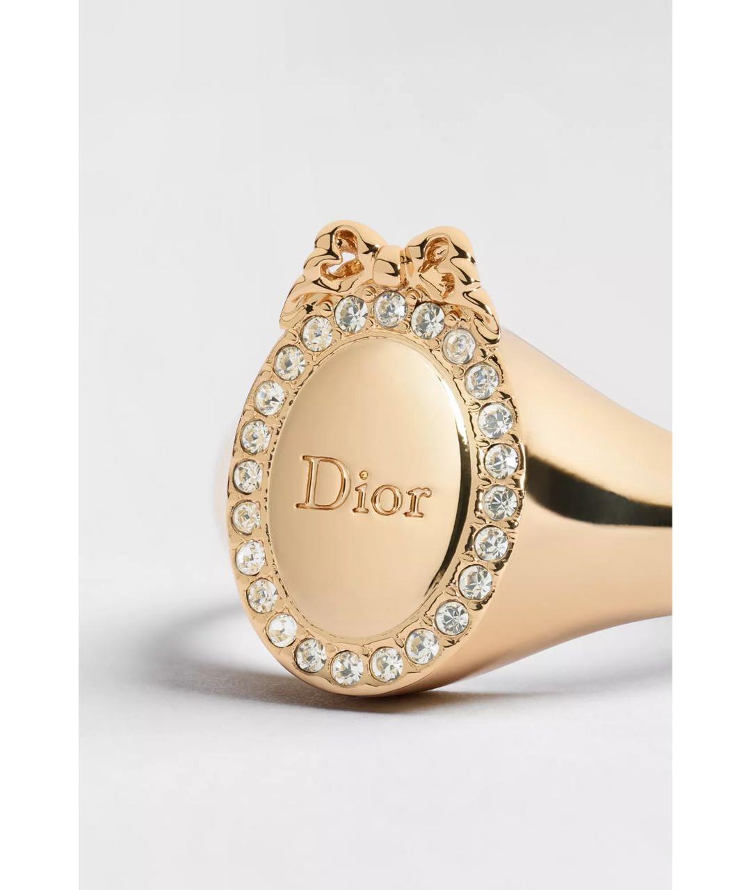 CHRISTIAN DIOR Золотое металлическое кольцо, фото 5