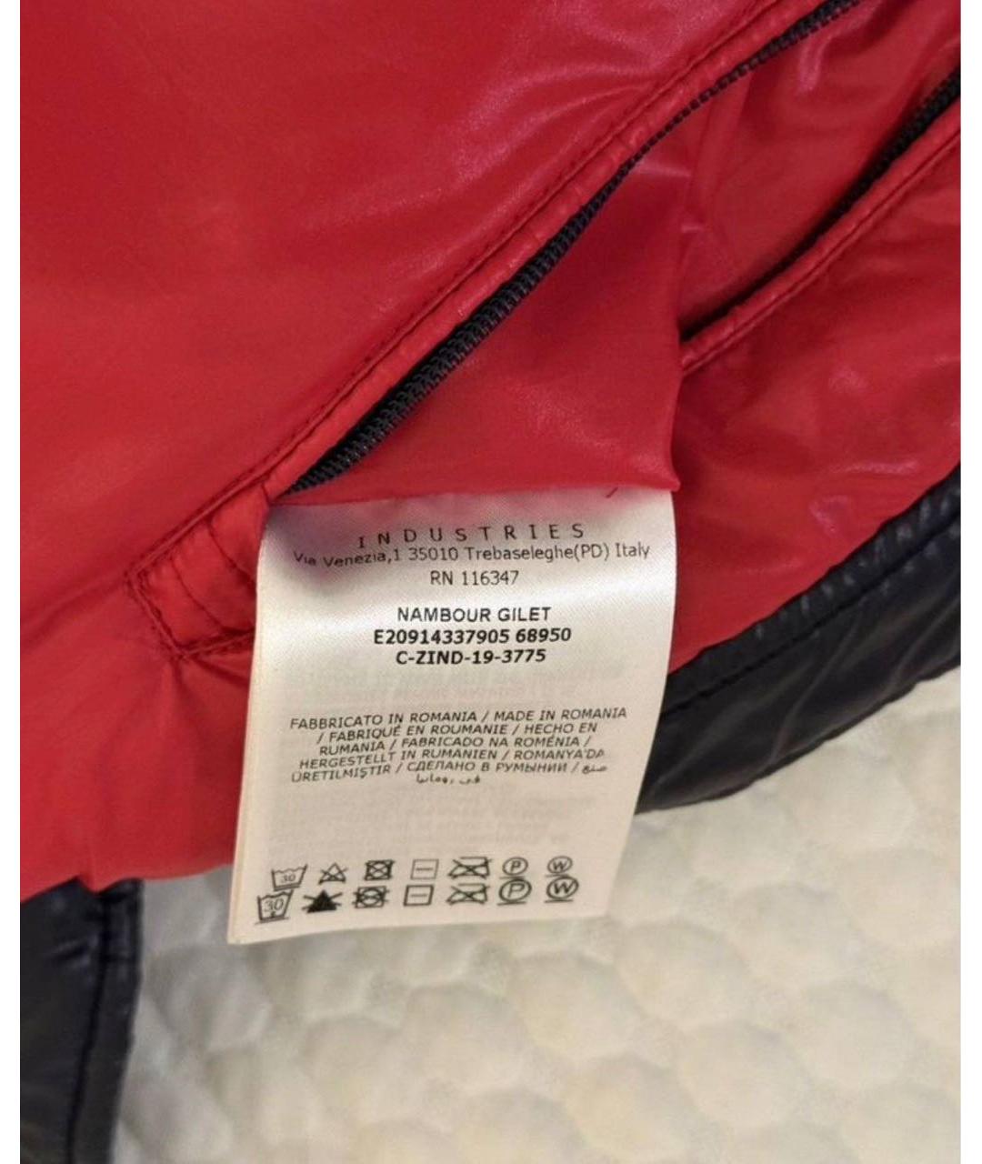 MONCLER Темно-синий нейлоновый жилет, фото 5