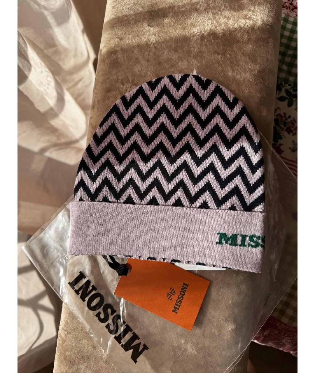 MISSONI Розовая шерстяная шапка, фото 5