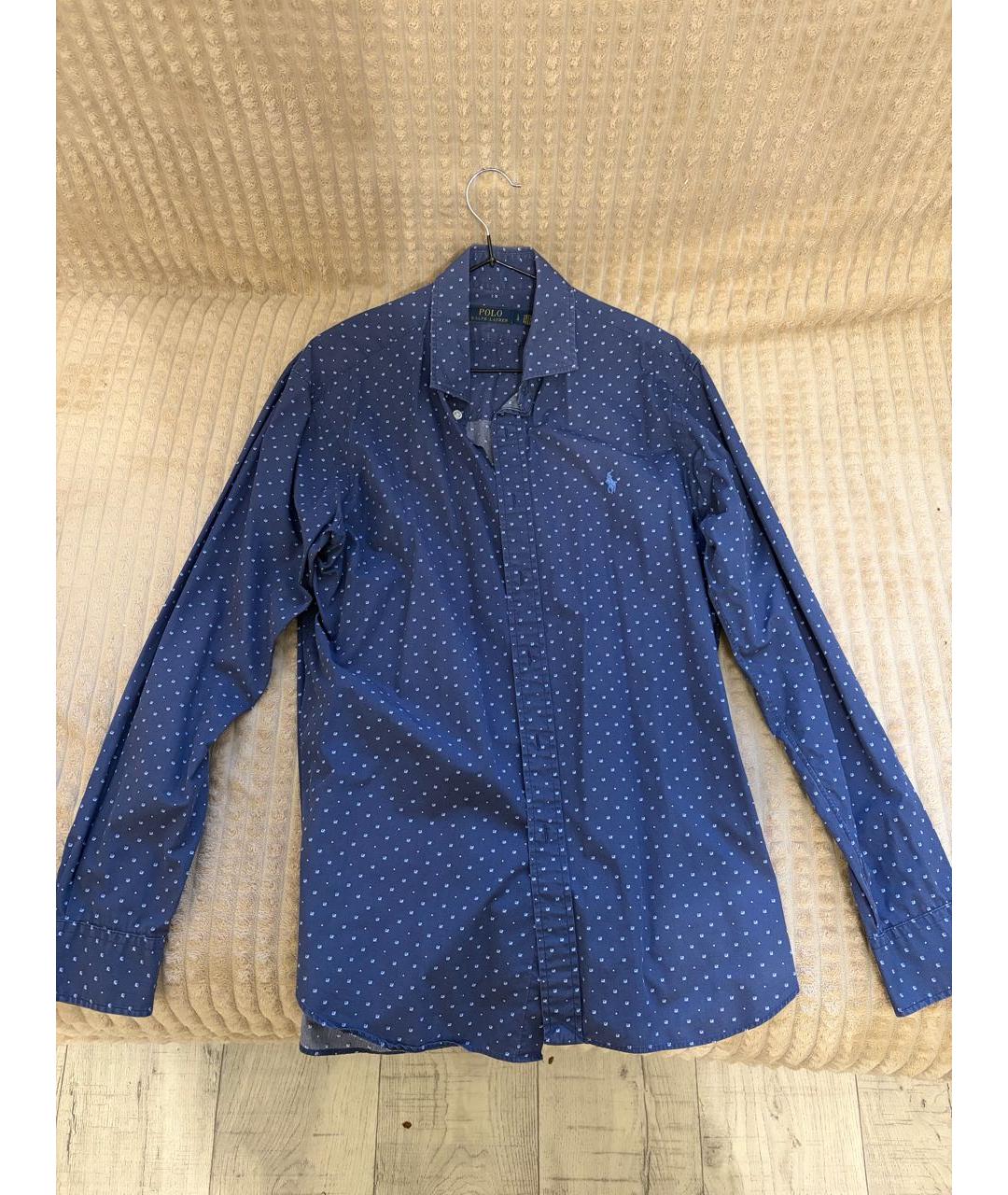 POLO RALPH LAUREN Темно-синяя хлопковая кэжуал рубашка, фото 6