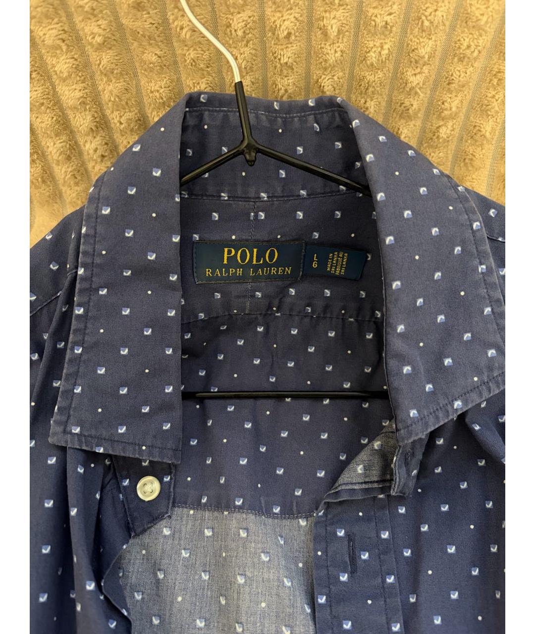 POLO RALPH LAUREN Темно-синяя хлопковая кэжуал рубашка, фото 3