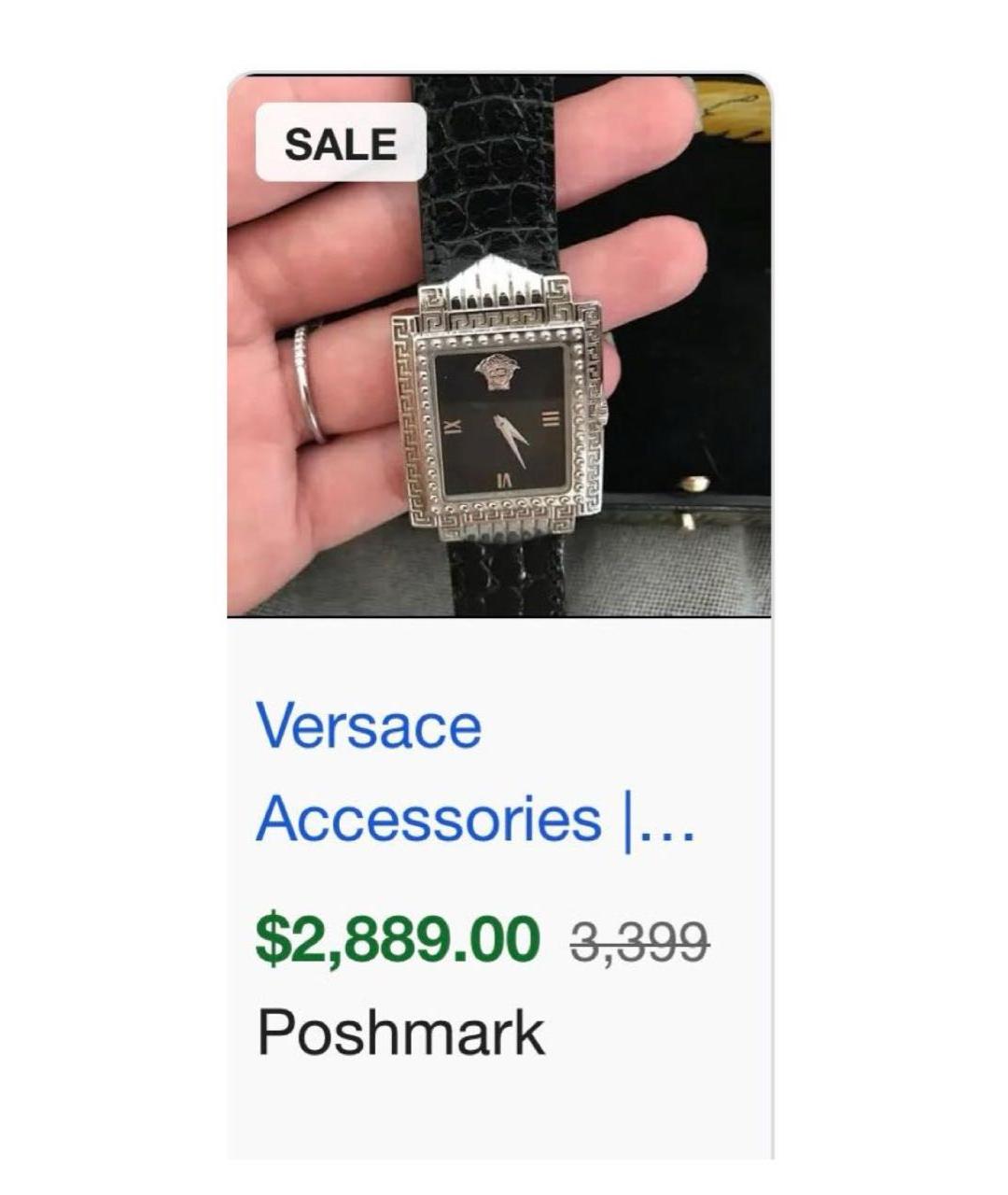 VERSACE Серебряные стальные часы, фото 8