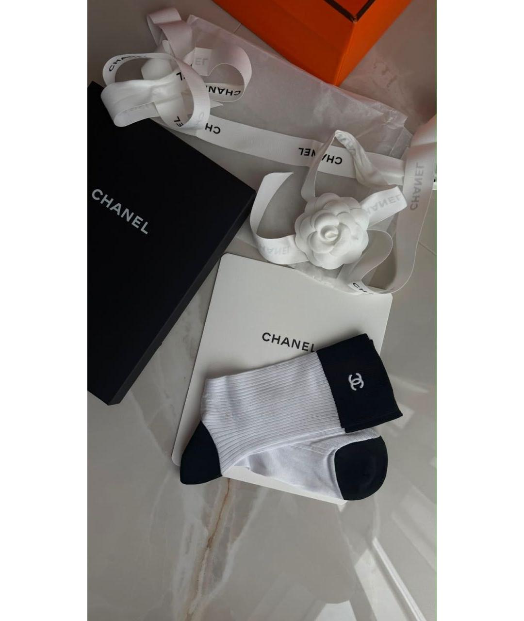 CHANEL Белые носки, чулки и колготы, фото 5