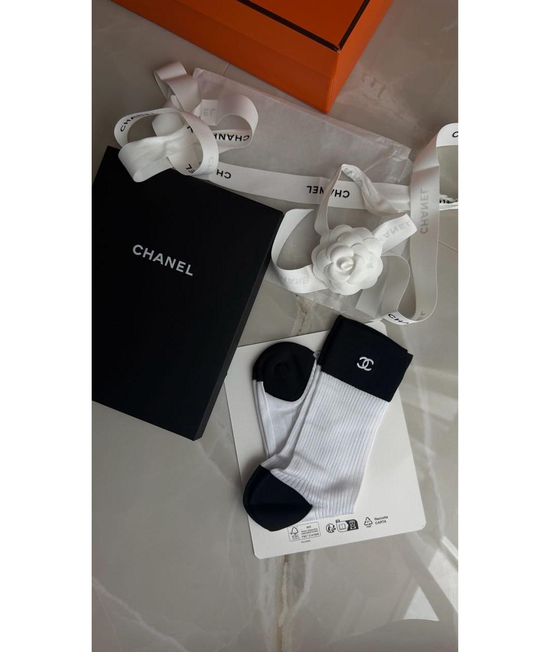CHANEL Белые носки, чулки и колготы, фото 4