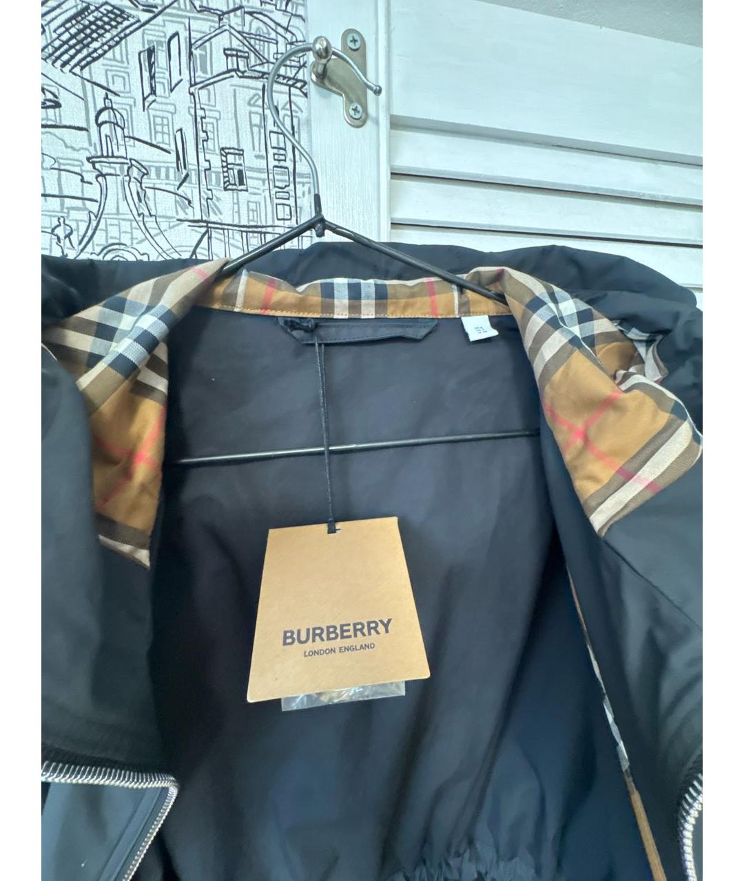 BURBERRY Черная купровая куртка, фото 3
