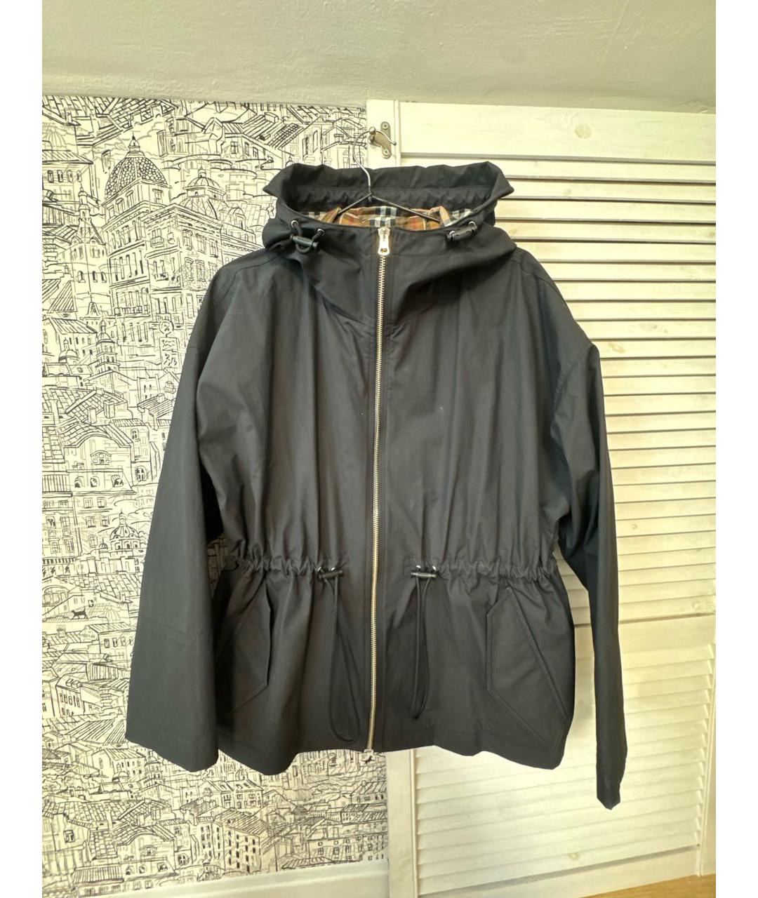 BURBERRY Черная купровая куртка, фото 7