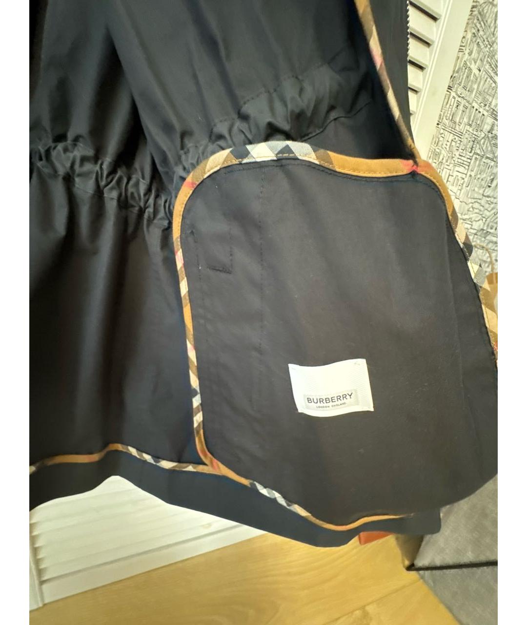 BURBERRY Черная купровая куртка, фото 5