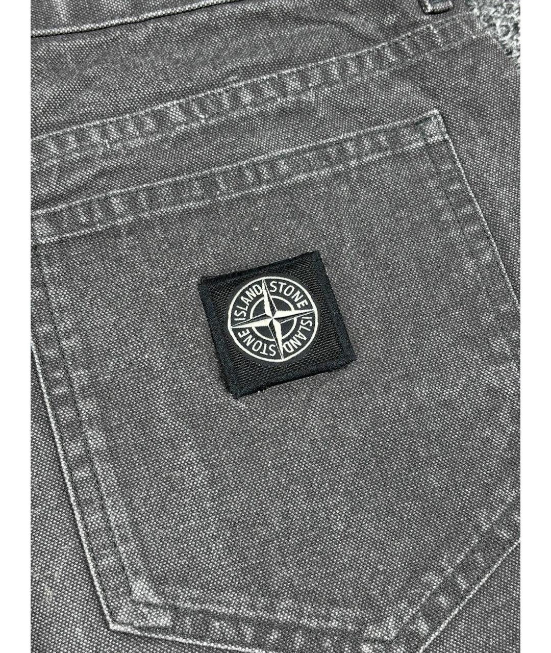 STONE ISLAND Серые хлопковые шорты, фото 4