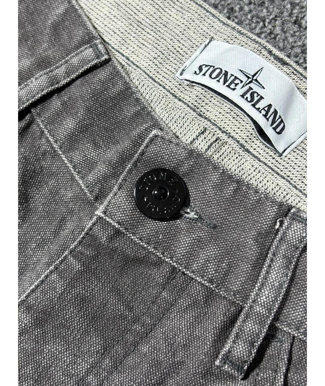STONE ISLAND Серые хлопковые шорты, фото 5