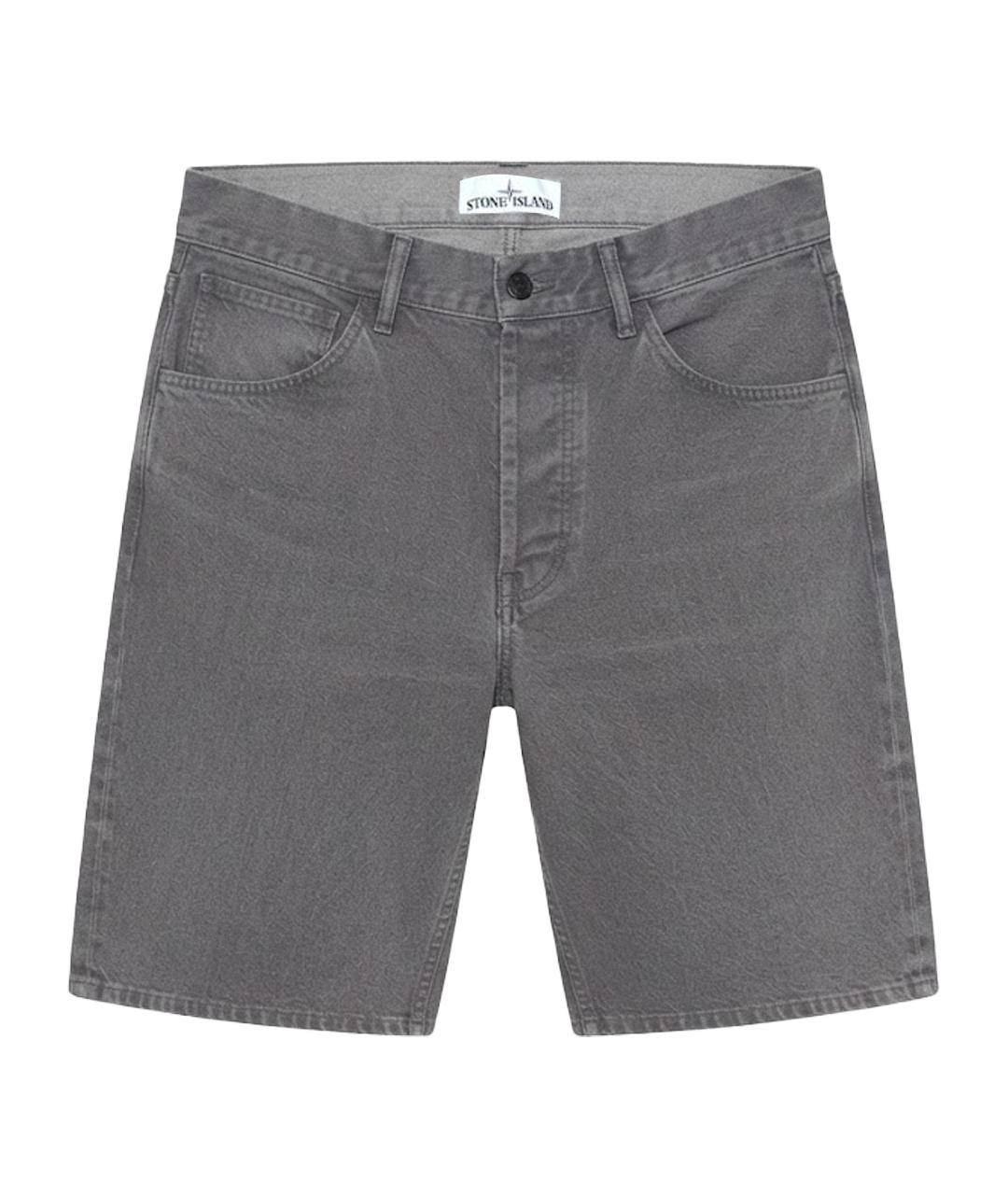 STONE ISLAND Серые хлопковые шорты, фото 1