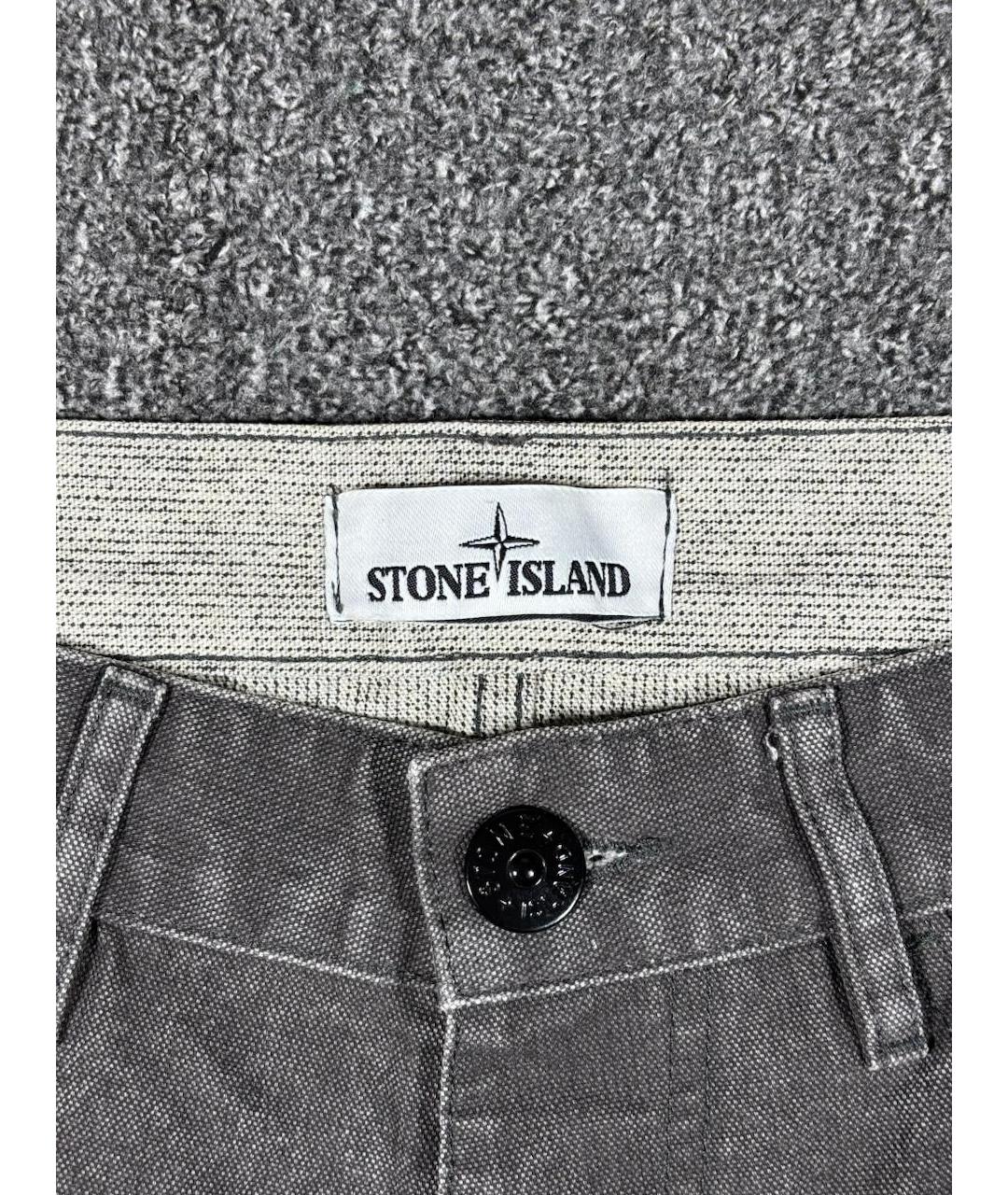 STONE ISLAND Серые хлопковые шорты, фото 7