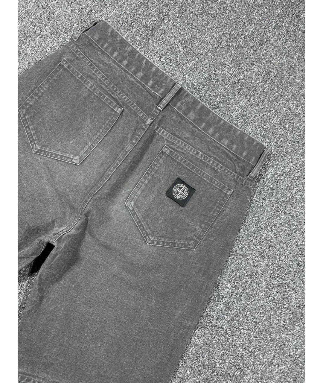 STONE ISLAND Серые хлопковые шорты, фото 3