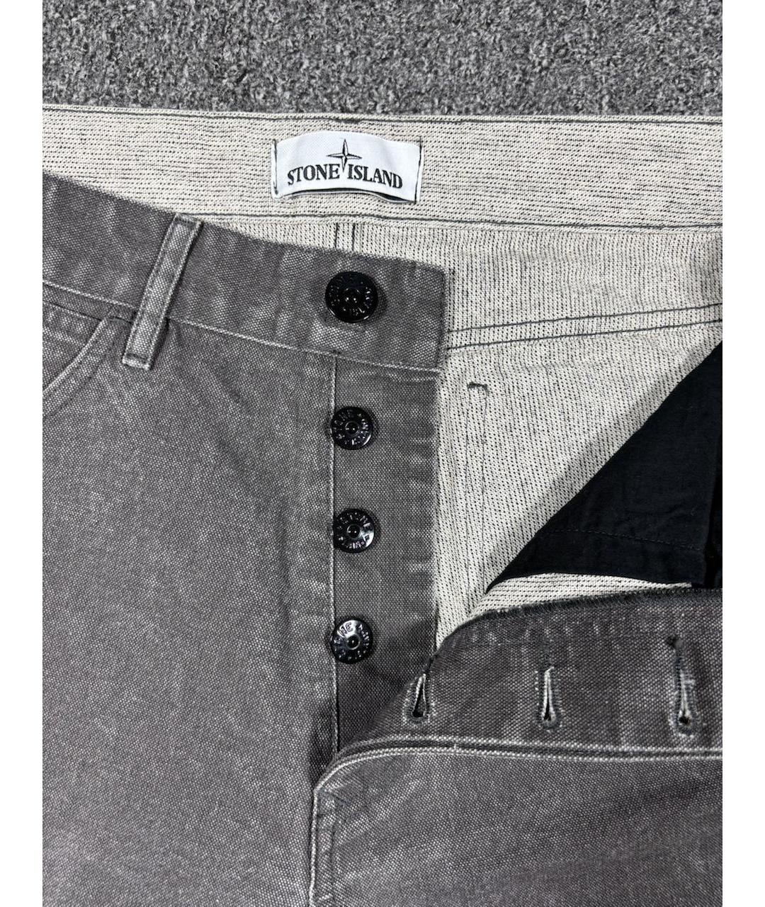 STONE ISLAND Серые хлопковые шорты, фото 6
