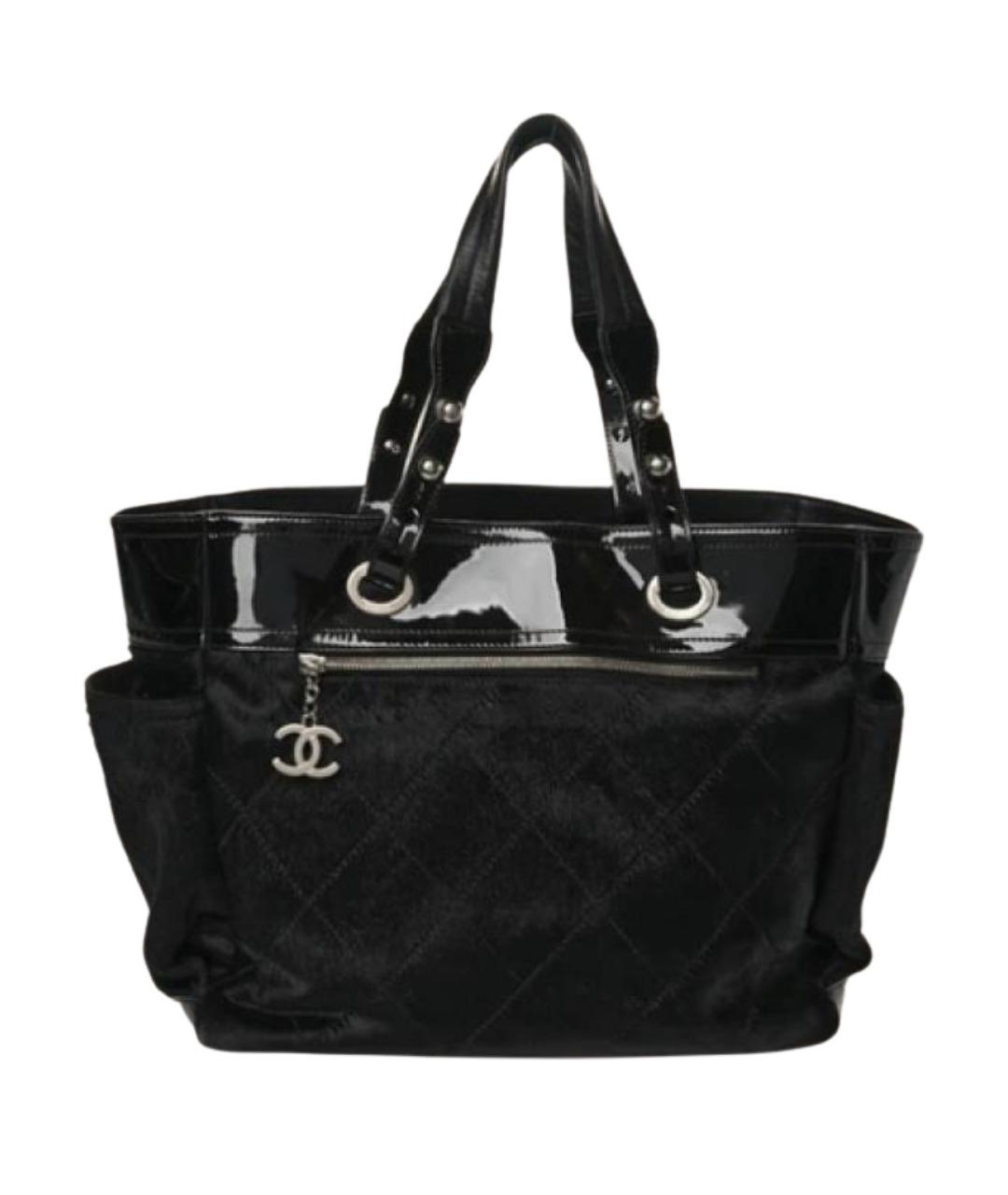 CHANEL Черная кожаная сумка тоут, фото 1