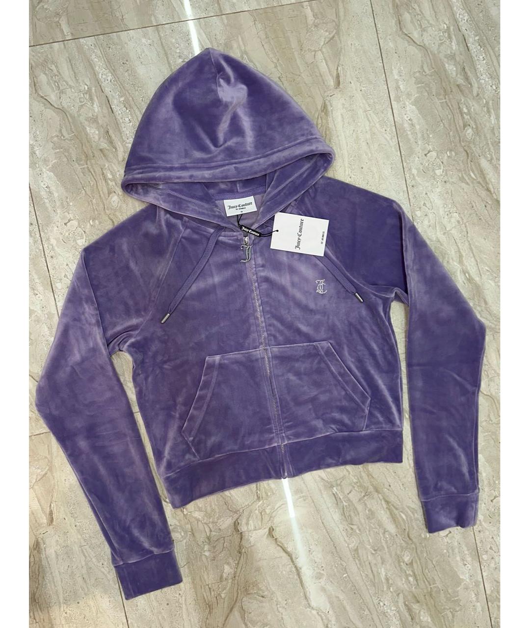 JUICY COUTURE Фиолетовый велюровый спортивные костюмы, фото 4