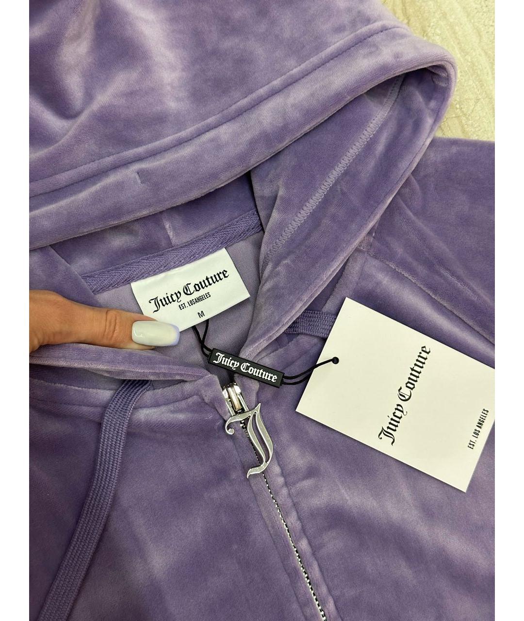 JUICY COUTURE Фиолетовый велюровый спортивные костюмы, фото 5