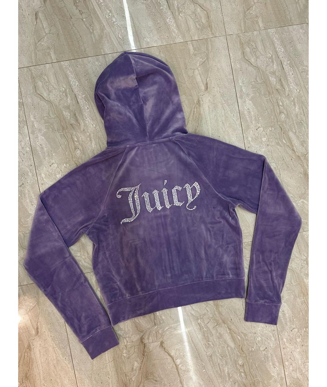 JUICY COUTURE Фиолетовый велюровый спортивные костюмы, фото 3