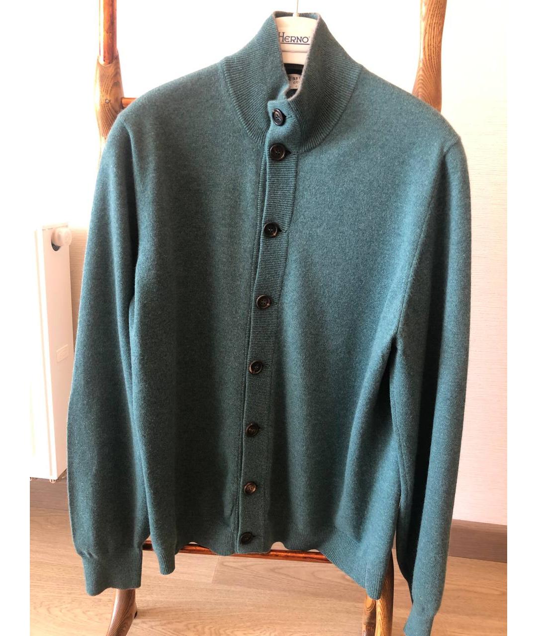 BRUNELLO CUCINELLI Зеленый кашемировый джемпер / свитер, фото 9