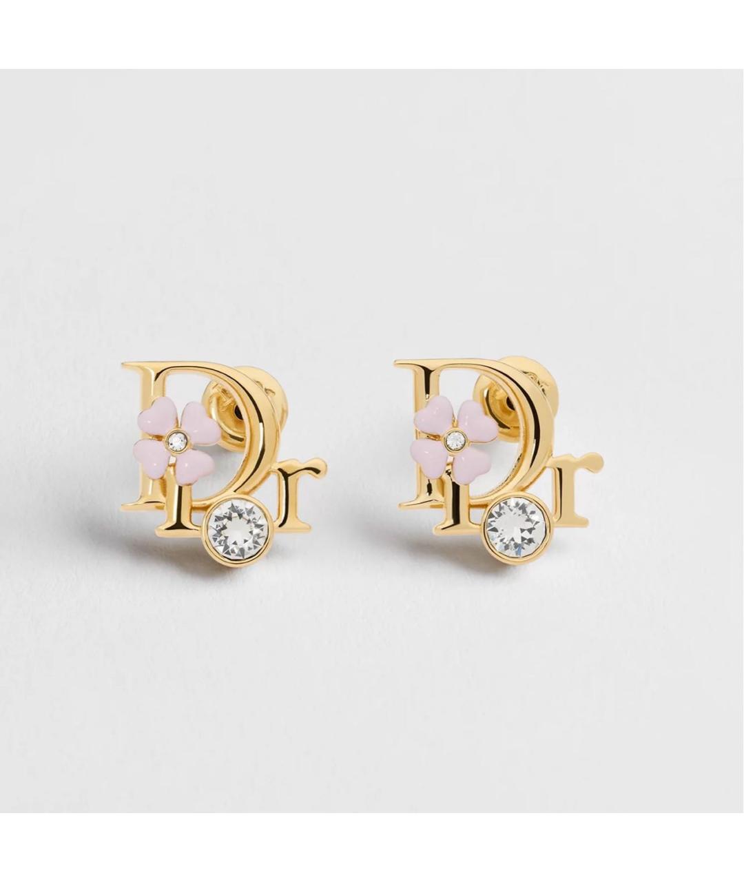 CHRISTIAN DIOR Золотые металлические серьги, фото 4