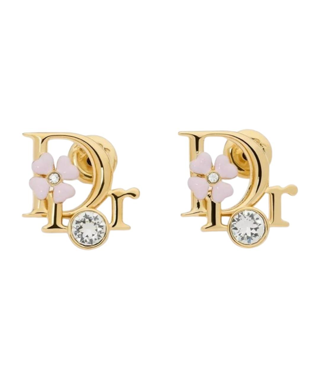 CHRISTIAN DIOR Золотые металлические серьги, фото 1