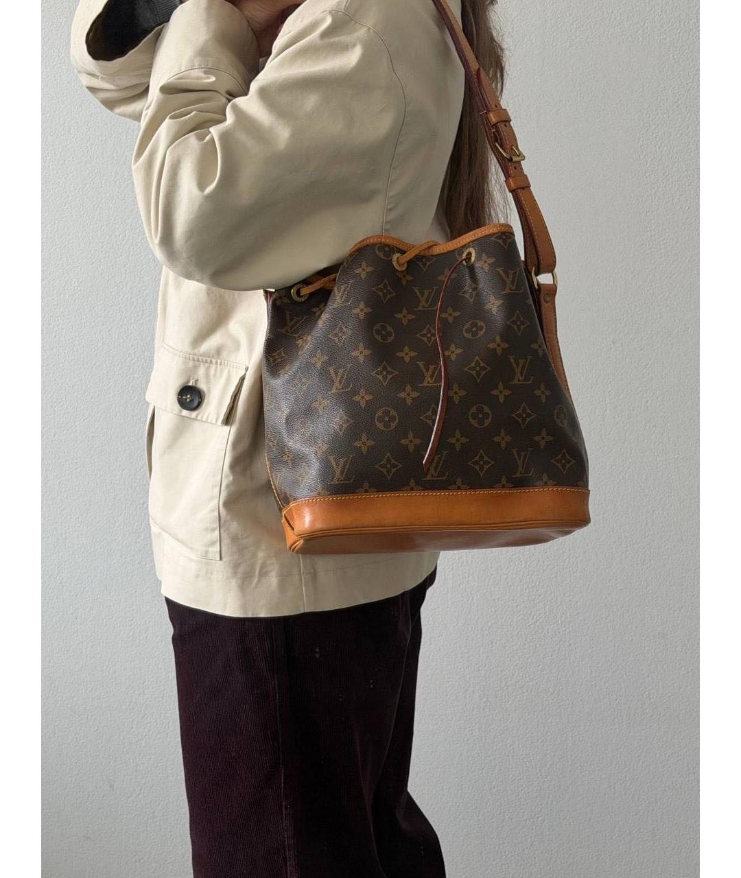 LOUIS VUITTON Коричневая сумка тоут из канвы, фото 7