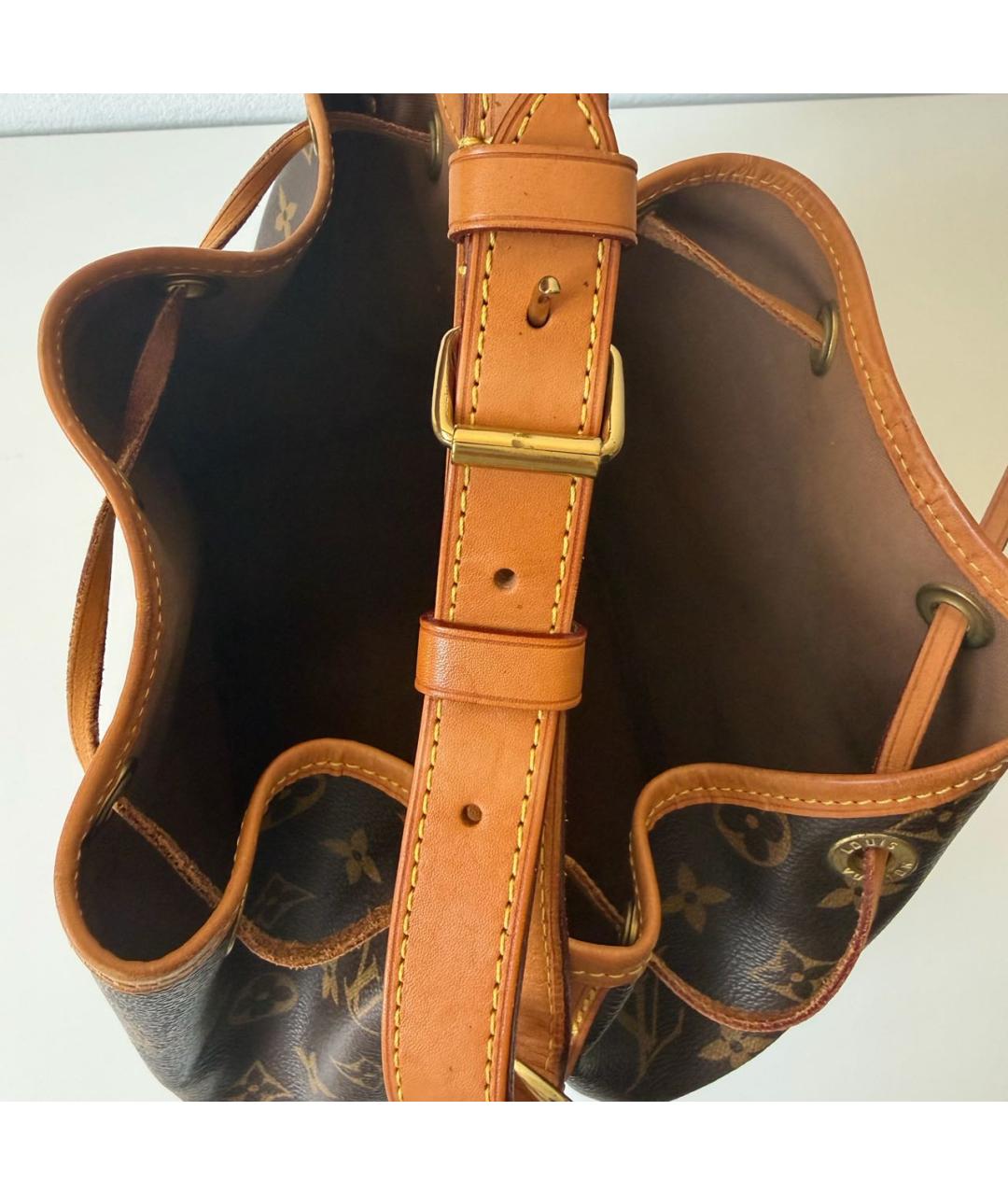 LOUIS VUITTON Коричневая сумка тоут из канвы, фото 6