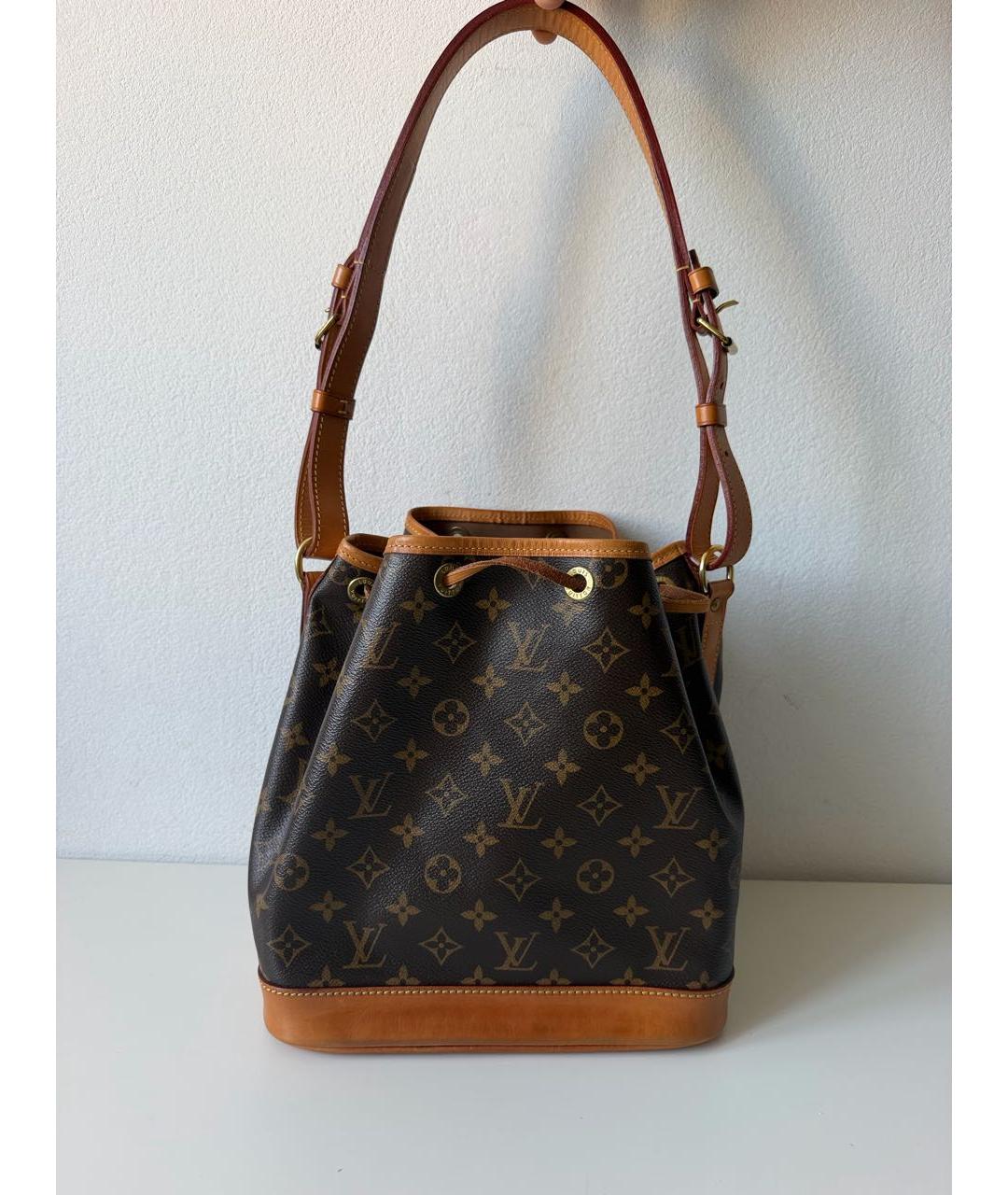 LOUIS VUITTON Коричневая сумка тоут из канвы, фото 5