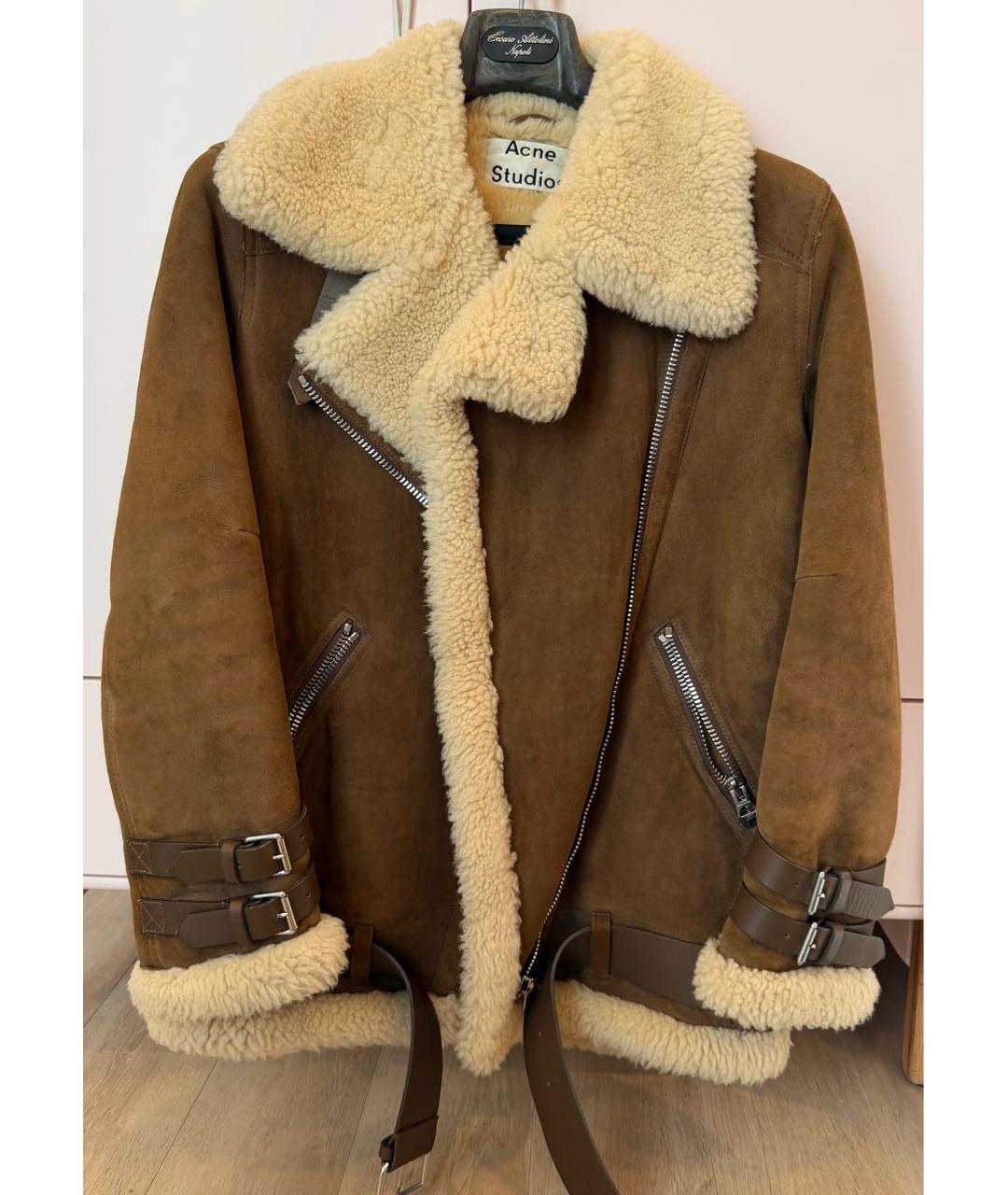 ACNE STUDIOS Коричневая замшевая дубленка, фото 5