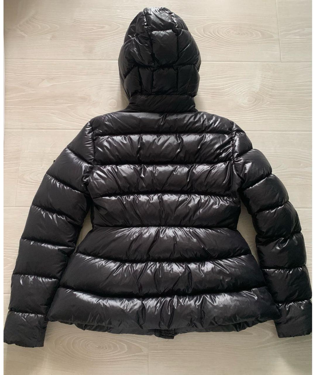 MONCLER Черный полиэстеровый пуховик, фото 2