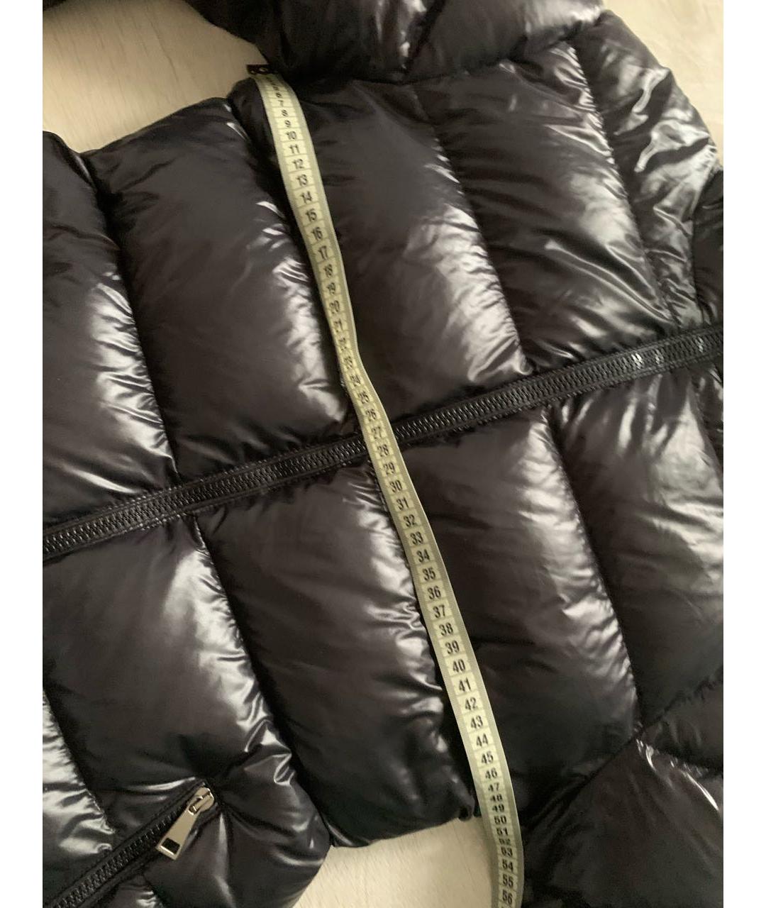 MONCLER Черный полиэстеровый пуховик, фото 8