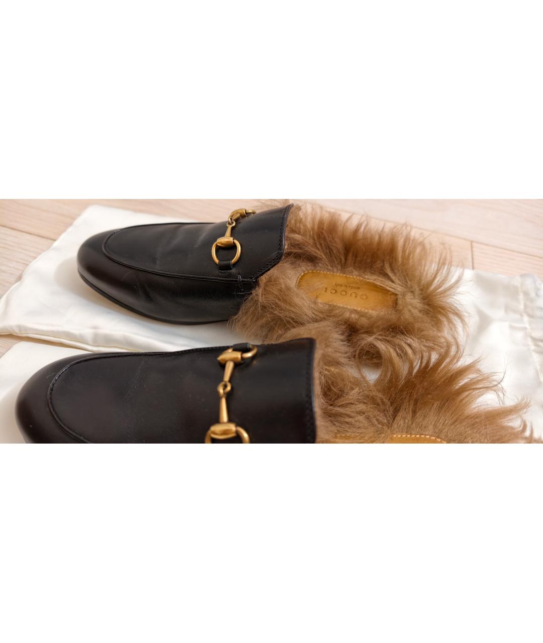 GUCCI Черные кожаные лоферы, фото 6