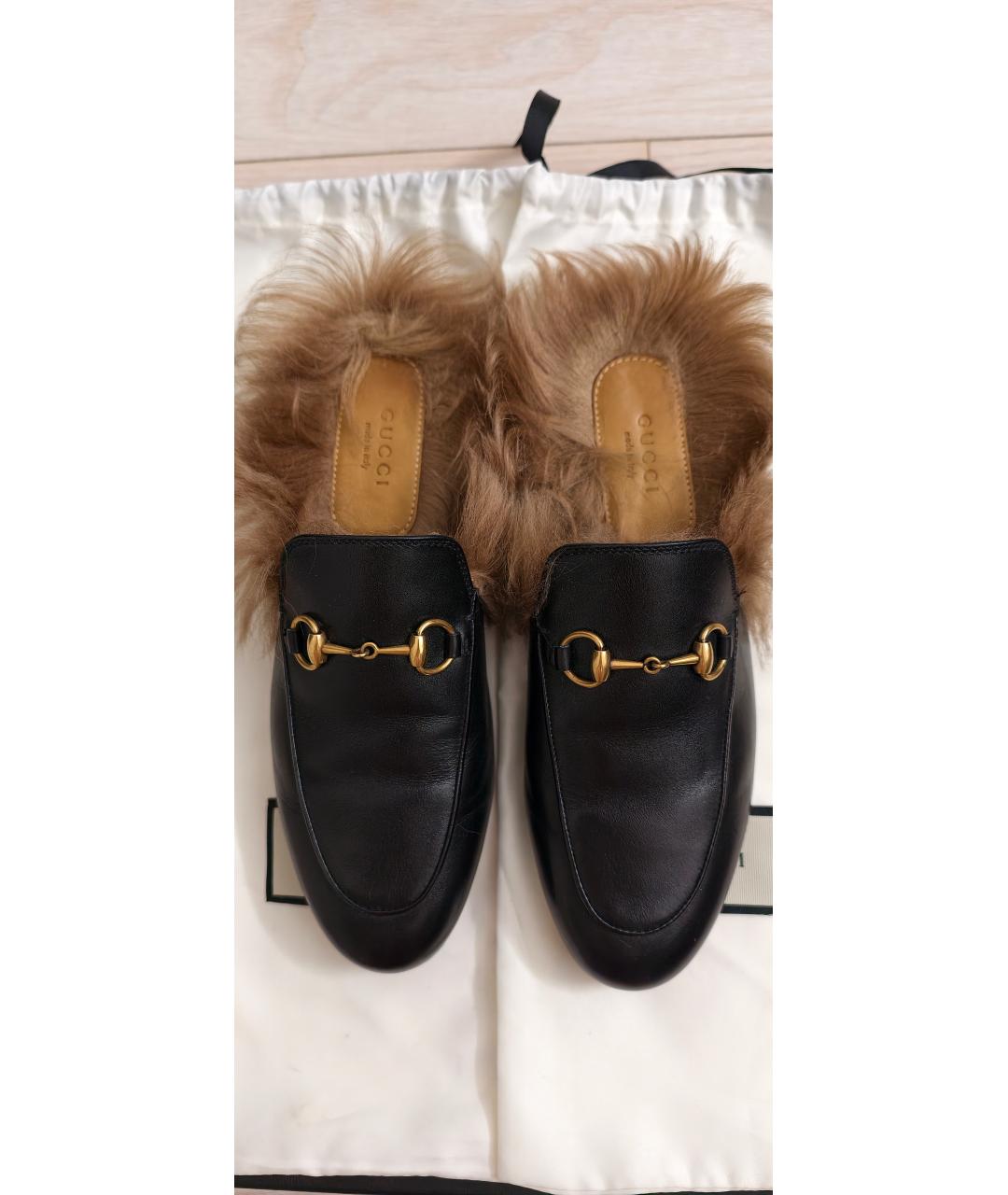 GUCCI Черные кожаные лоферы, фото 2