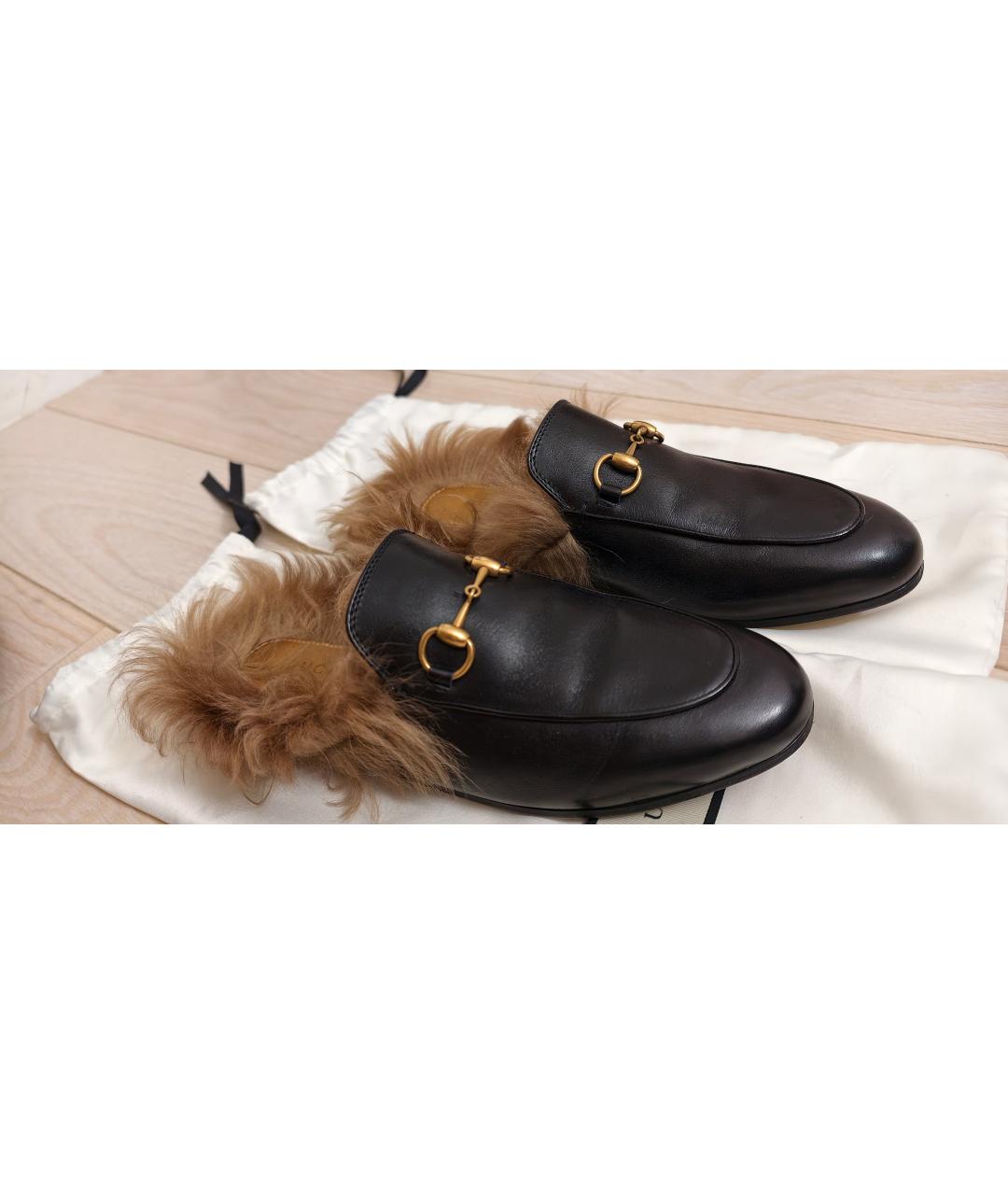 GUCCI Черные кожаные лоферы, фото 8