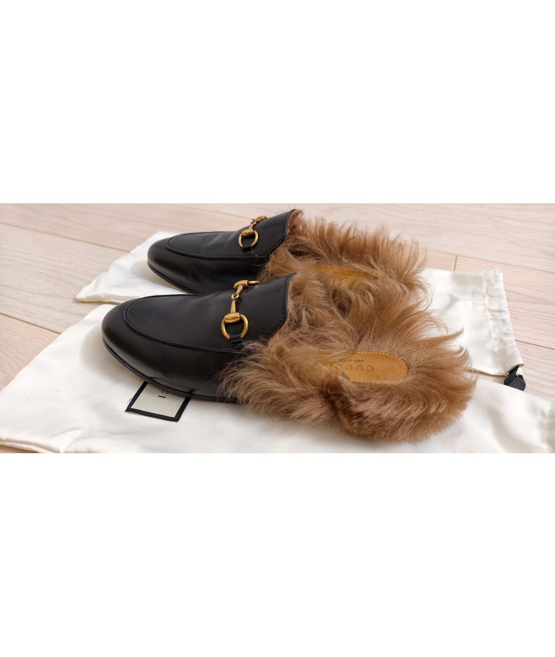 GUCCI Черные кожаные лоферы, фото 5