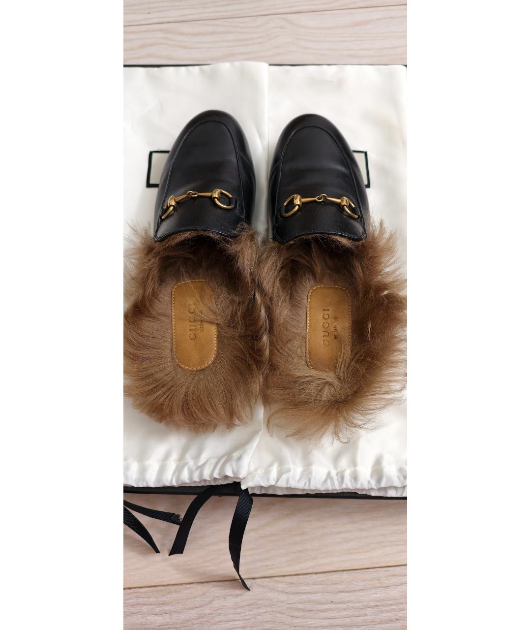 GUCCI Черные кожаные лоферы, фото 9