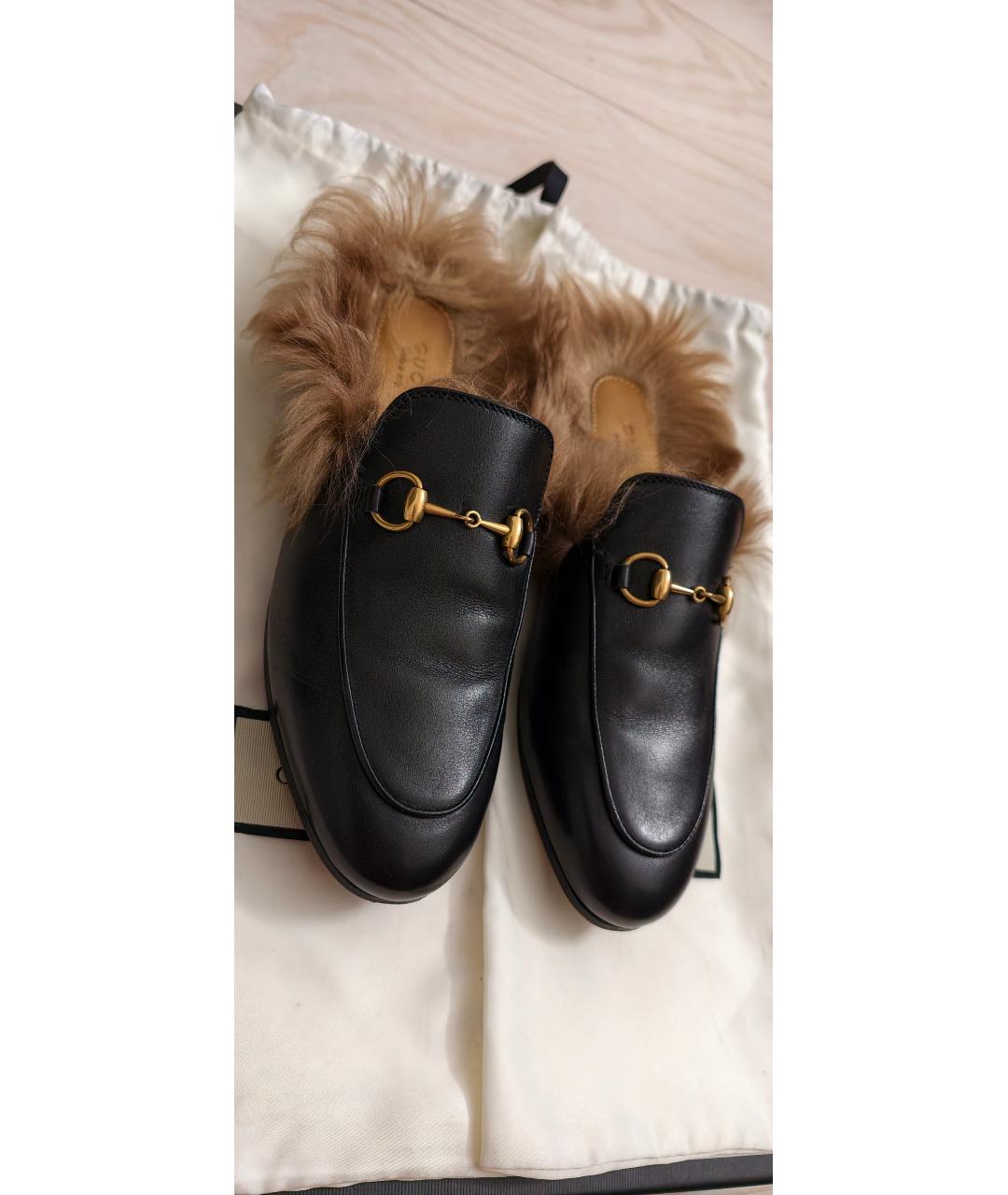 GUCCI Черные кожаные лоферы, фото 4