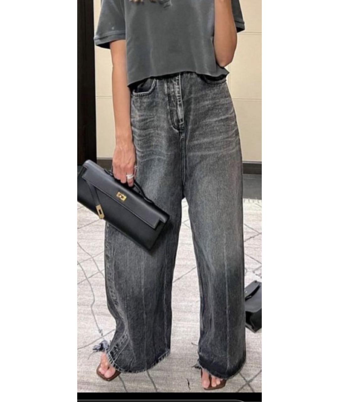 BALENCIAGA Серые хлопковые прямые джинсы, фото 7