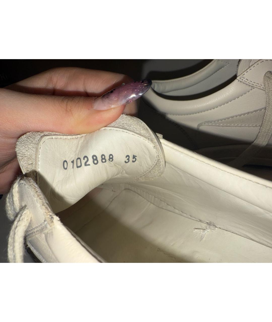 RICK OWENS Белые кожаные кроссовки, фото 5