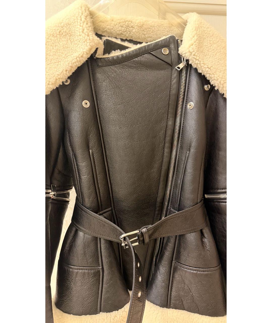 ALEXANDER MCQUEEN Черная кожаная дубленка, фото 4