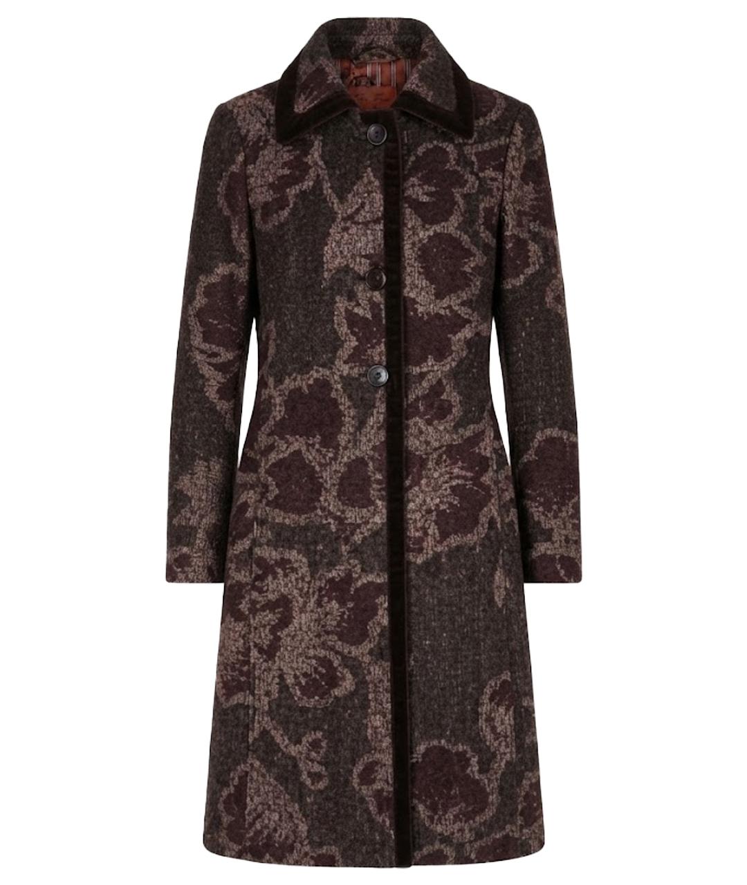 ETRO Коричневое шерстяное пальто, фото 1
