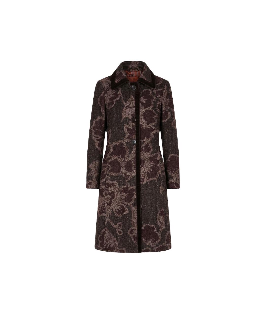 ETRO Коричневое шерстяное пальто, фото 10