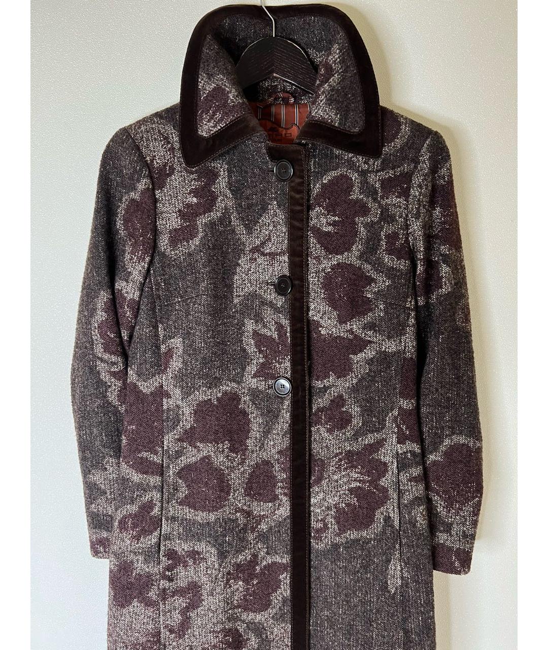 ETRO Коричневое шерстяное пальто, фото 4