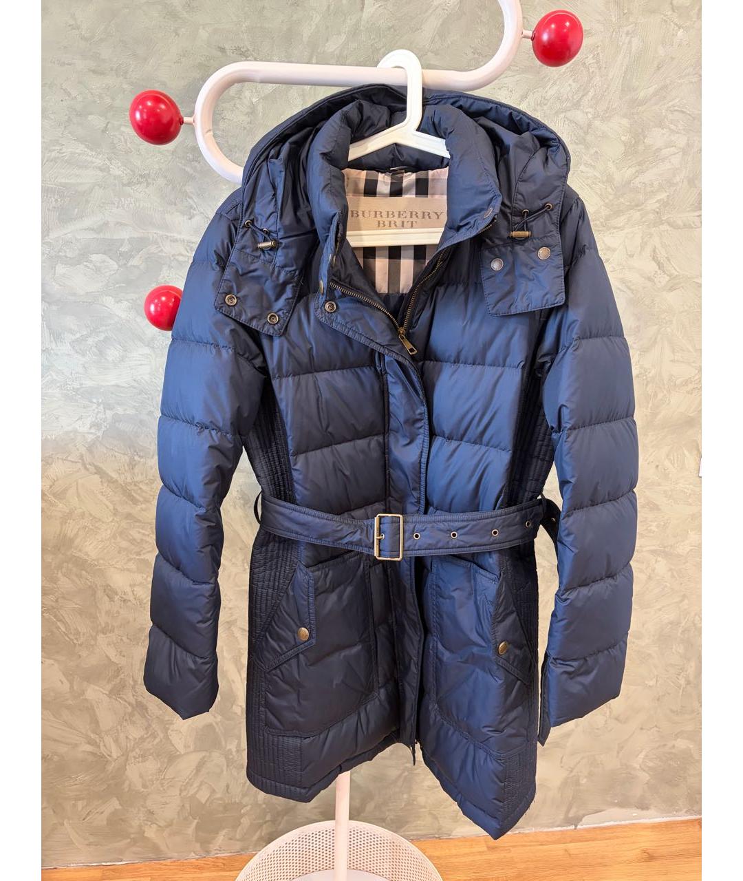 BURBERRY Темно-синий пуховик, фото 9