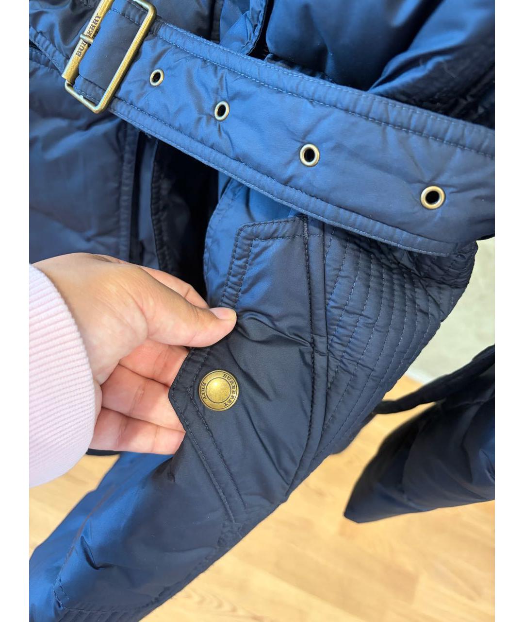 BURBERRY Темно-синий пуховик, фото 8