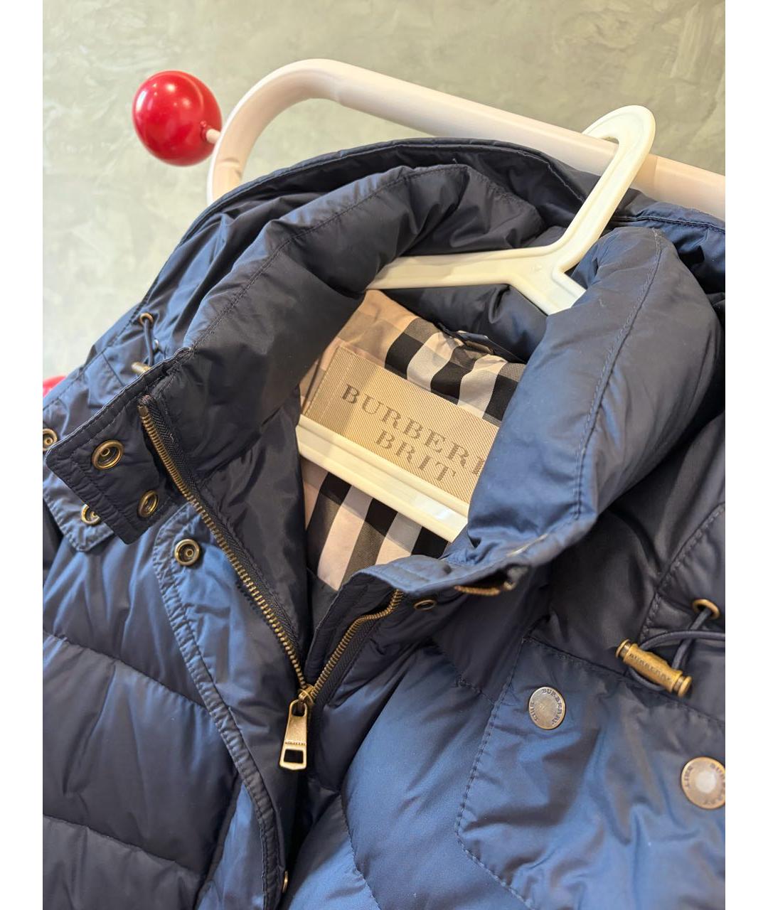 BURBERRY Темно-синий пуховик, фото 3