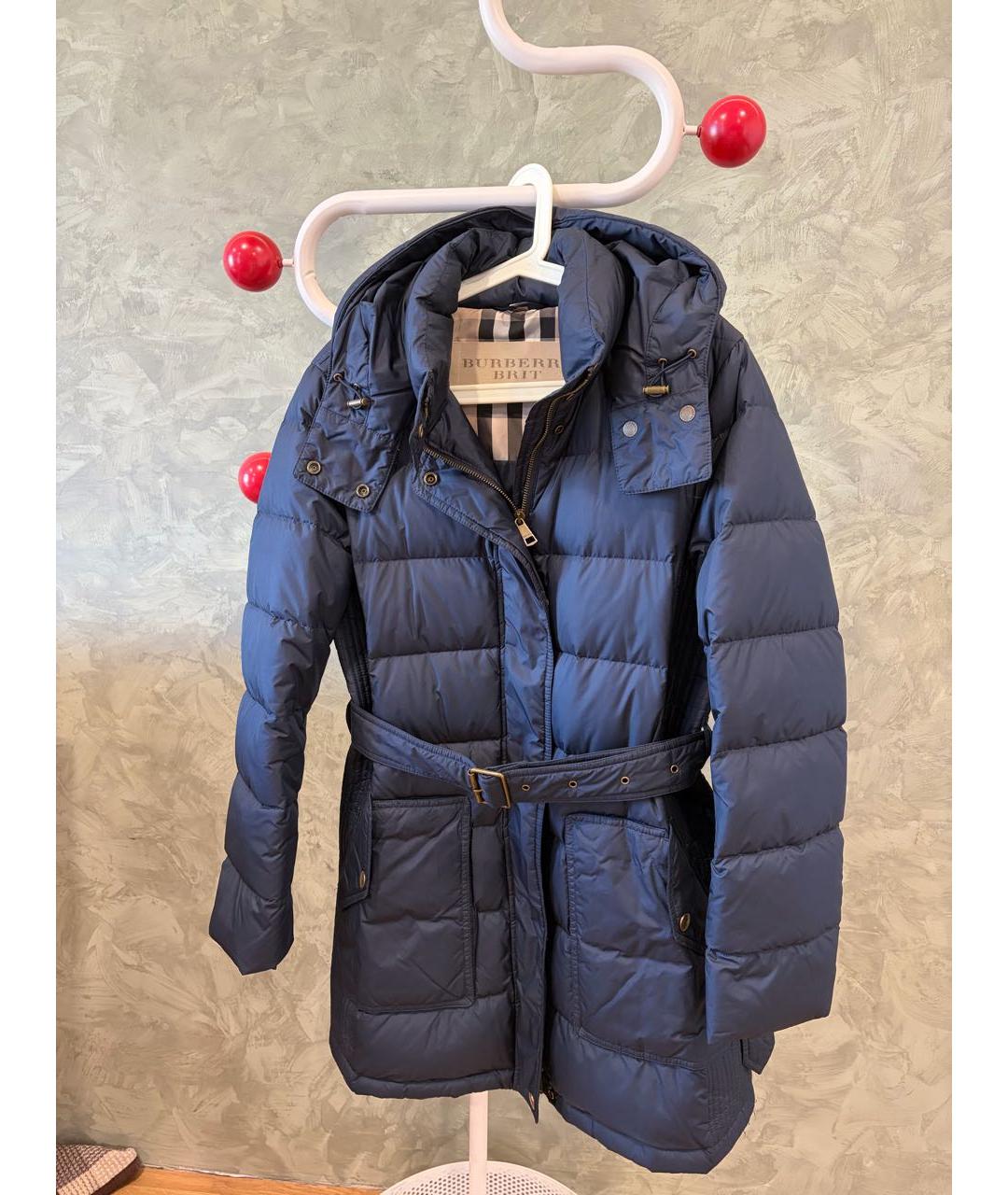 BURBERRY Темно-синий пуховик, фото 2