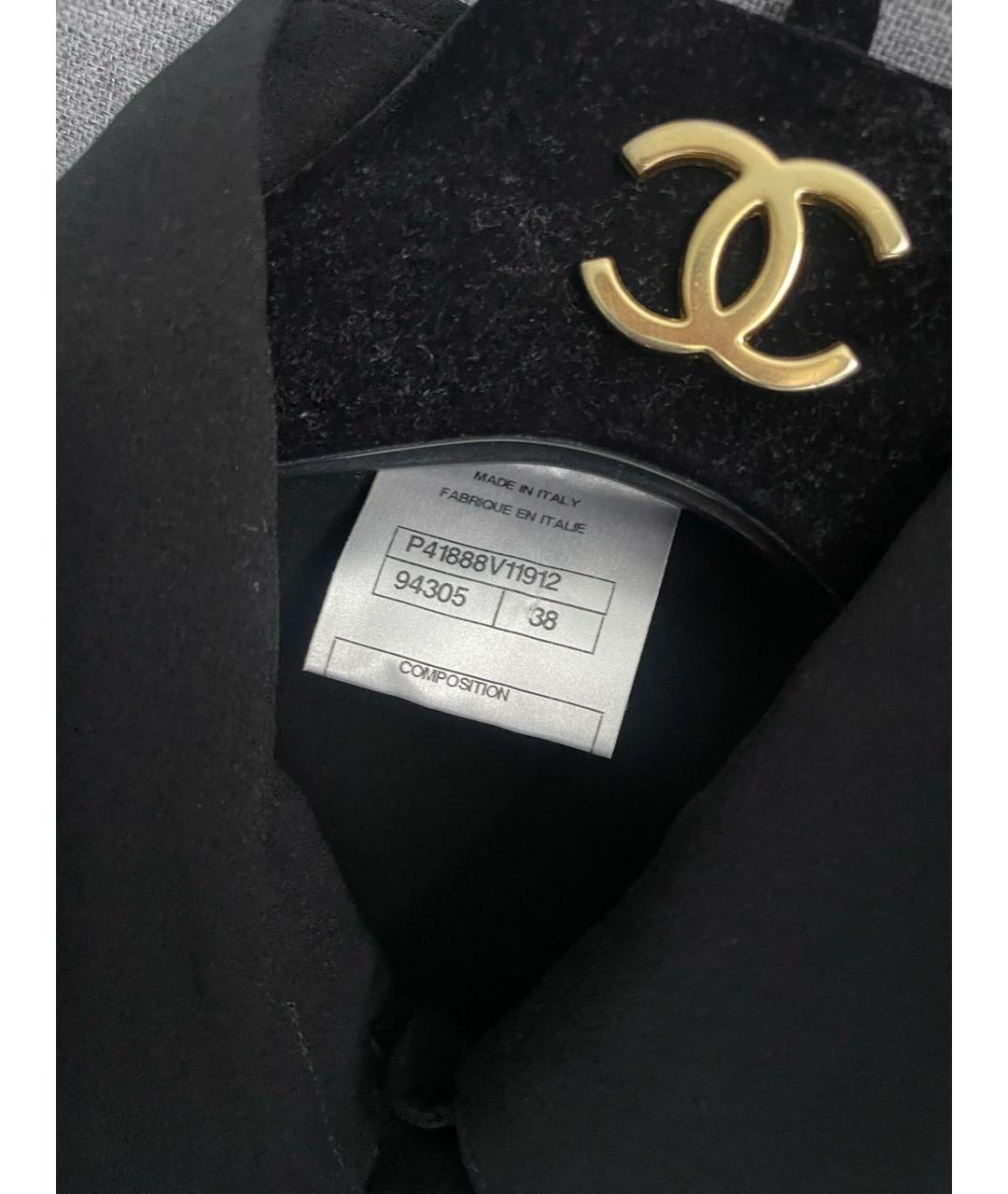 CHANEL Черная шелковая блузы, фото 5