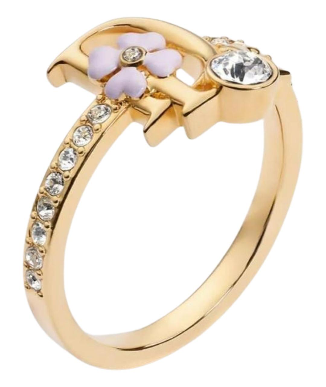 CHRISTIAN DIOR Золотое металлическое кольцо, фото 1